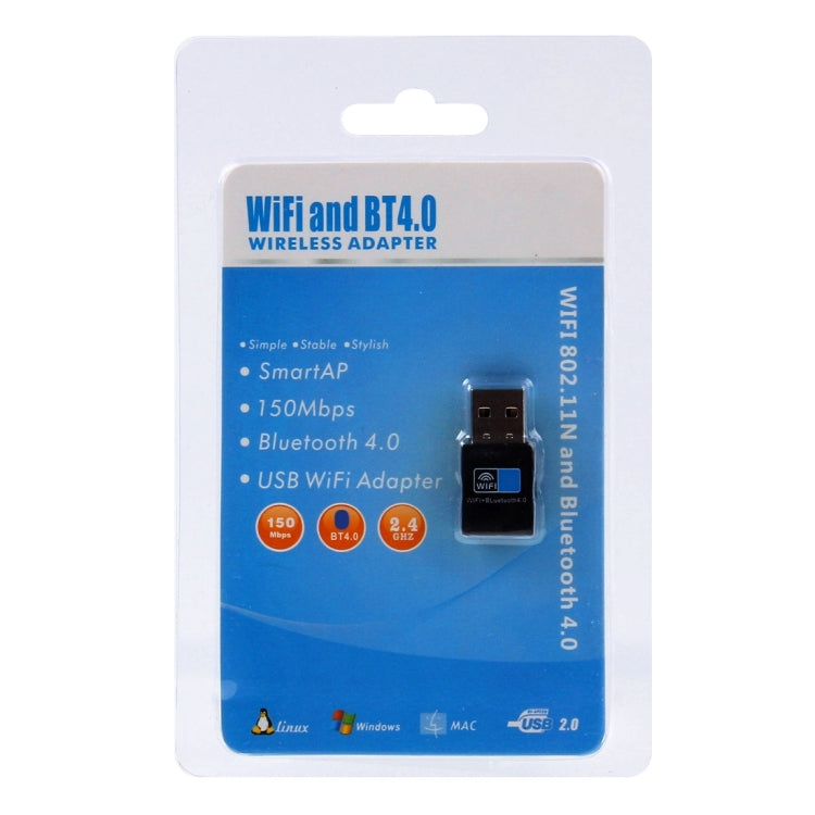 2 in 1 Bluetooth 4.0 + 150Mbps 2.4GHz USB WiFi Wireless Adapter 2 in 1 Bluetooth 4.0 + 150Mbps 2.4GHz USB WiFi Wireless Adapter